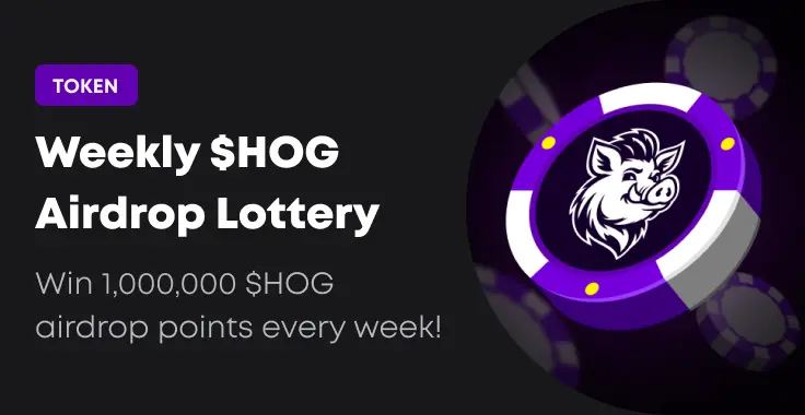 Win $HOG Airdrop Points Every Week with the BetHog Live Lottery!